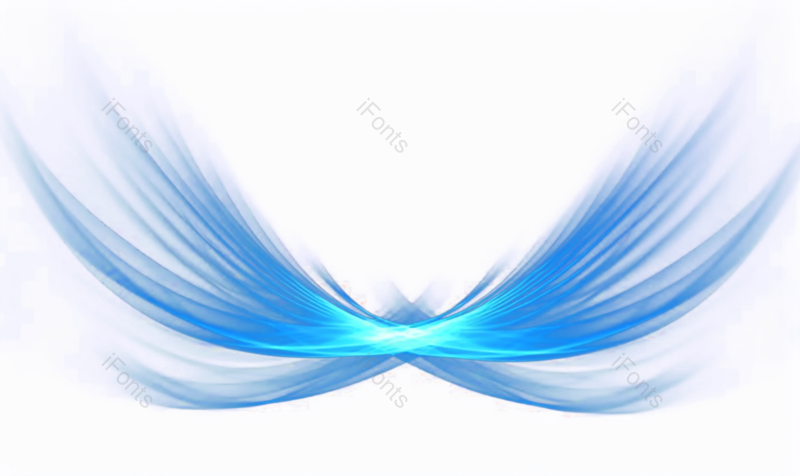 装饰图片,科技元素,曲线PNG,蓝色免抠素材
